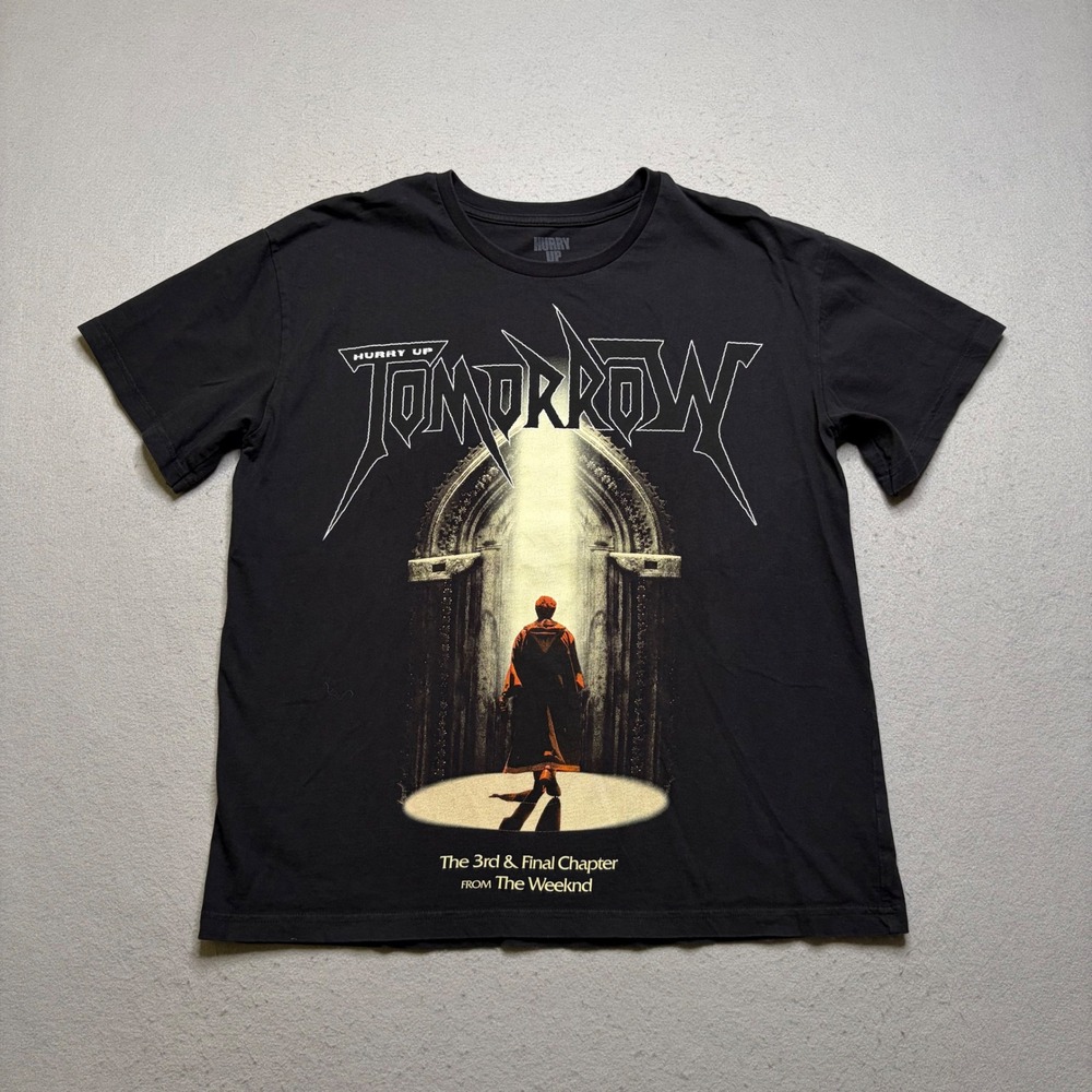The Weeknd T-Shirt Men XL Black Hurry Up Tomorrow Graphic The 3rd Final Chapter